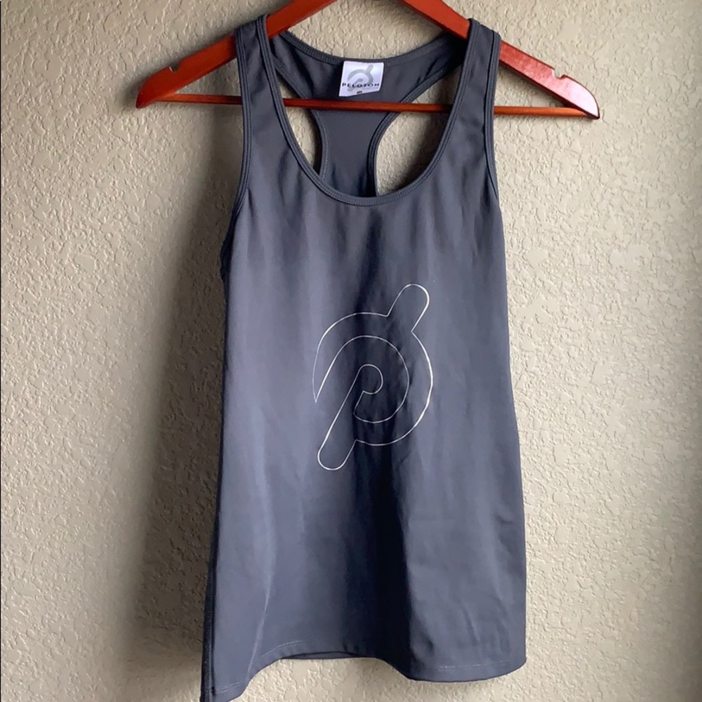 Peloton by nualime racerback tank gray medium